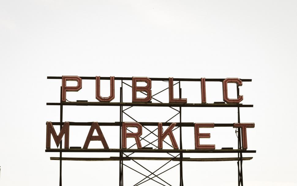 Free Image of Public Market Sign 