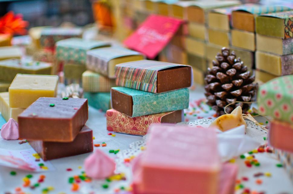 Free Image of Assorted Cakes Displayed on Table 