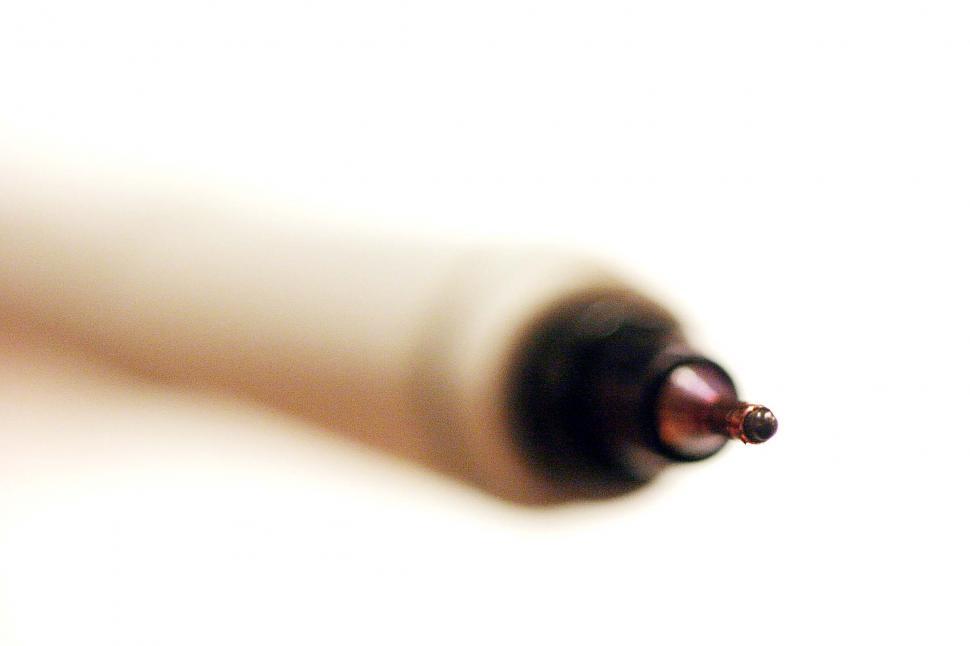 Free Image of Close Up of a Black and White Pen 